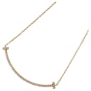 Tiffany T Smile Small Diamond Necklace in Pink Gold - Tiffany & Co