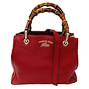 Bolsa de couro vermelho Gucci