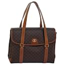 CELINE Macadam Canvas Shoulder Bag PVC Leather Brown Auth 80995 - Céline