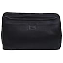 Burberrys Clutch Bag aus schwarzem Leder Auth bs15681 - Autre Marque