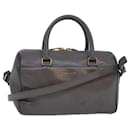 SAINT LAURENT Classic Baby Duffel Hand Bag Leather 2way Gray Auth bs15641 - Saint Laurent