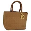 Borsa Lady Dior Canage in nylon marrone Auth 81880 - Christian Dior