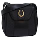 Sac à épaule Micro GG Supreme en PVC noir Auth 80932 - Gucci