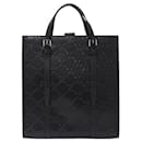 Bolsa tote de couro preto masculino Gucci