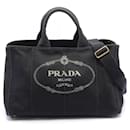 Bolsa tote mini Canapa da Prada em lona em muito bom estado