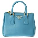 Prada Galleria Micro Turquoise Handbag