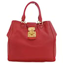 Miu Miu Madras Handtasche aus rotem Leder