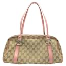 Gucci GG Twins Canvas Leder Tragetasche