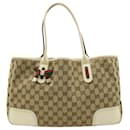 Sac tote en toile GG avec ruban de la ligne Prince de Gucci