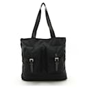 Prada Nylon- und Leder-Tote-Bag