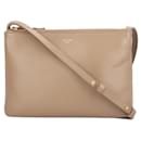 Borsa a spalla Celine Trio Small in pelle beige - Céline