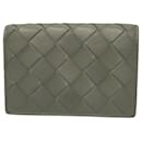 Bottega Veneta Intrecciato Grey Business Card Holder