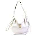 Bolso de hombro de cuero blanco Bottega Veneta