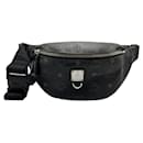 MCM Black Leather Fanny Pack