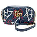 Bolsa de ombro de couro Gucci GG Marmont