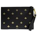 Gucci Black Leather Clutch Bag