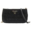 Prada Black Nylon and Leather Shoulder Bag