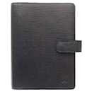 Capa de planejador Epi Louis Vuitton R20042 Agenda MM Preto