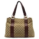 Gucci GG Canvas Bamboo Tote Bag