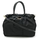 Prada Tessuto Bow Gathered Handtasche