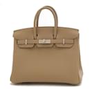 Sac à main Hermes Birkin 25 en Togo Beige - Hermès