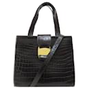 Salvatore Ferragamo Black Leather Handbag