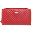 Chanel V-Stitch Coco Mark Long Wallet