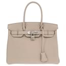 Sac à main Hermes Birkin 30 Togo en Gris Tourterelle - Hermès