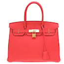 Sac à main Hermes Birkin 30 Togo Rouge Pivoine - Hermès