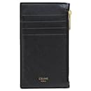 Porte-cartes en cuir noir Celine - Céline