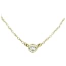 Tiffany K18 Elsa Peretti Diamonds by the Yard Single Diamond Pendant - Tiffany & Co