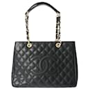 Chanel GST Grand Tote en cuero caviar negro