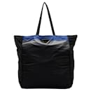 Prada Blue and Gray Nylon Tote Bag