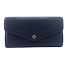 Louis Vuitton Navy Leather Long Wallet