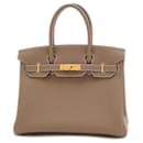 Hermes Birkin 30 Handbag in Togo Etoupe Gray - Hermès