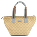 Bolso de mano de lona Gucci 131228 GG para mujeres