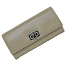 Portefeuille long pliant Fendi en gris