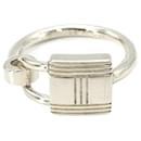 Bague en argent motif cadenas Hermes - Hermès