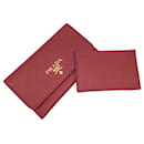 Porte-cartes rouge Saffiano Prada