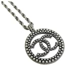 Chanel Gunmetal Necklace with Coco Mark