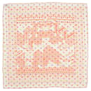 Hermes Carre 60 Scarf Zigzag Sangle Rainbow Dot Orange - Hermès