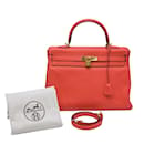 Hermes Kelly 35 Handbag in Taurillon Clemence Leather - Hermès