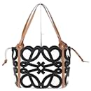 Sac tote Loewe Anagram Cutout Small en cuir noir