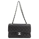 Sac à épaule Chanel Matelassé en cuir caviar noir