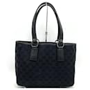 Gucci Black GG Canvas Tote Bag