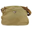 Prada Khaki Nylon Shoulder Bag