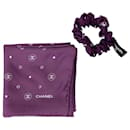 Chanel Purple Silk Scrunchie