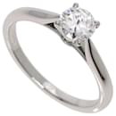 Cartier Solitaire 1P Diamond Platinum Band Ring