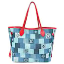 Bolsa tote Neverfull MM em denim Monogram Louis Vuitton