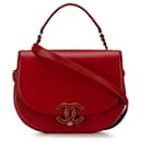 Sac à main Chanel Coco Mark en cuir rouge